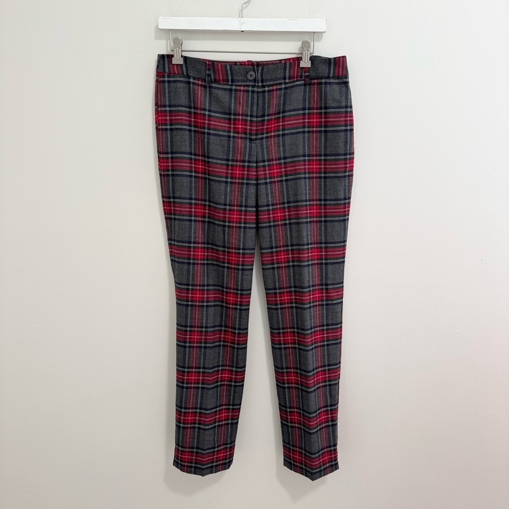 Talbots Plaid Wool Blend Trousers